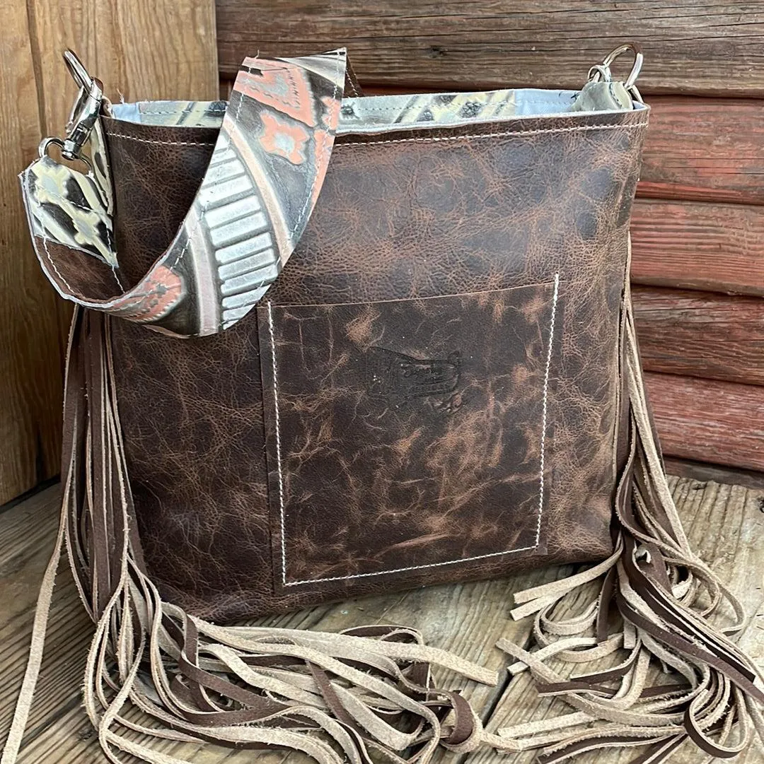 008 Gabby - Brindle w/ Pendleton Firebird Design