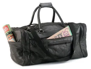 21" Leather Tote Bag with Handles and Carrying Strap Free Shipping