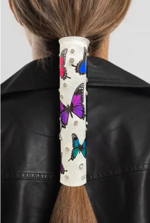 38049 Monarch Butterfly w/Gems (White) Hair Glove®