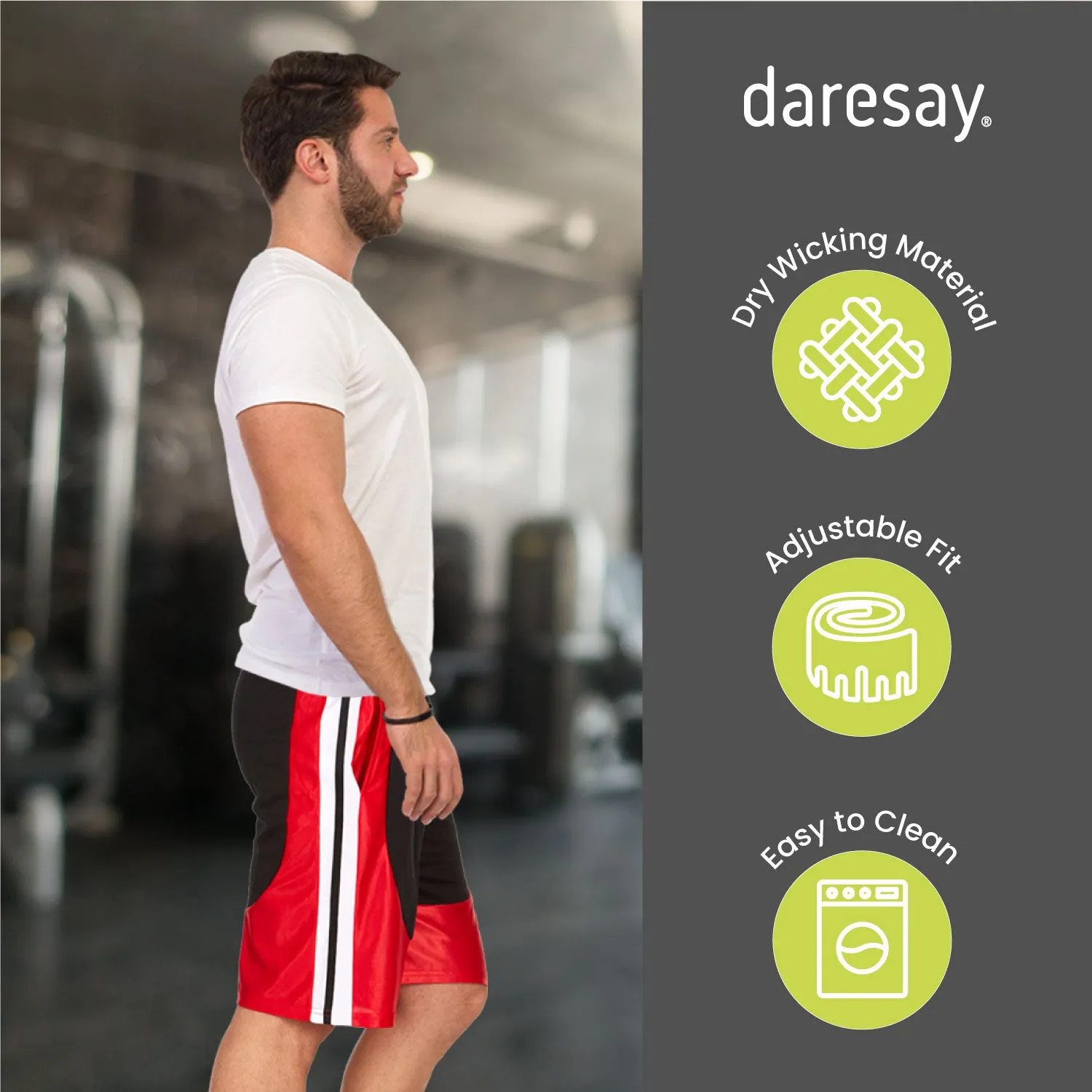 5 Pack: Men's Mesh Athletic Gym Shorts with Pockets