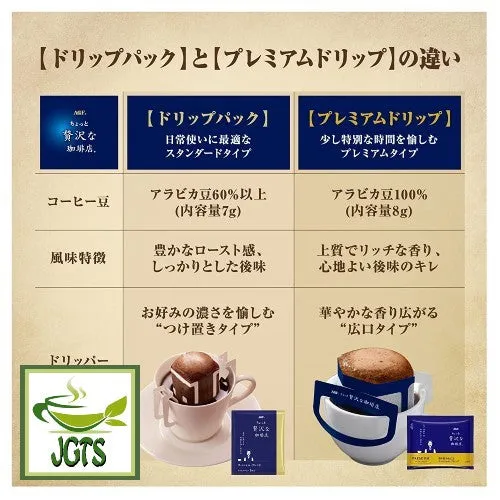 (AGF) Luxurious Coffee Shop Premium Drip Deep Roasted Kilimanjaro Blend (14 Pack)