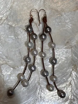Akoya & Tahitian dangle Earrings