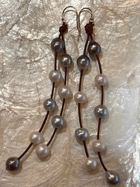 Akoya & Tahitian dangle Earrings