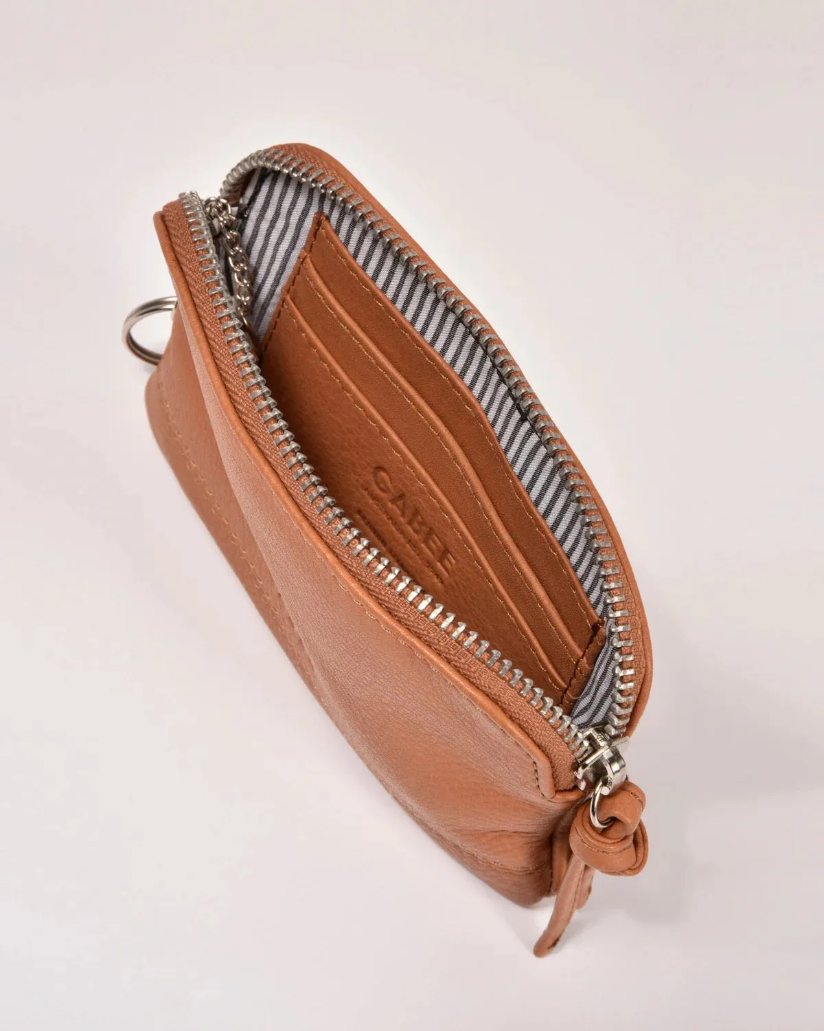 Amara Small Keychain Pouch Tan