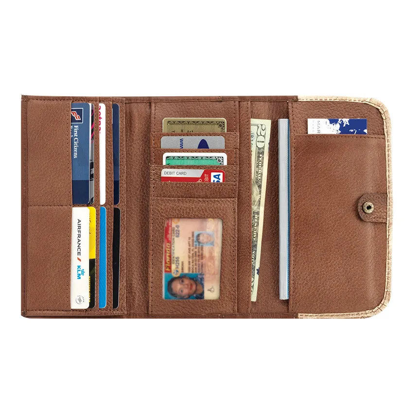 American West Handbag Annie's Secret Collection: Leather Tri-Fold Western Wallet