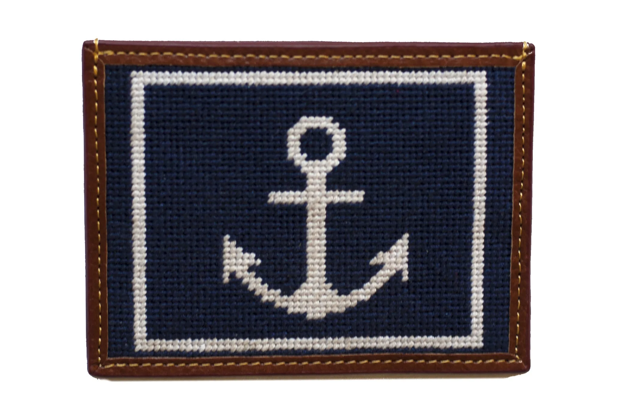 ANCHOR NEEDLEPOINT CARD WALLET