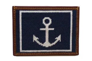 ANCHOR NEEDLEPOINT CARD WALLET