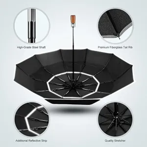 Automatic Folding Umbrella,Windproof Compact Umbrella
