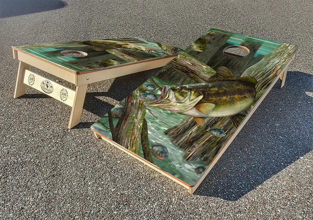 Bass Cornhole Boards by Mark Erickson