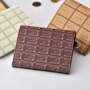 Bitter Chocolate Leather Flap Short Wallet【Japan Jewelry】