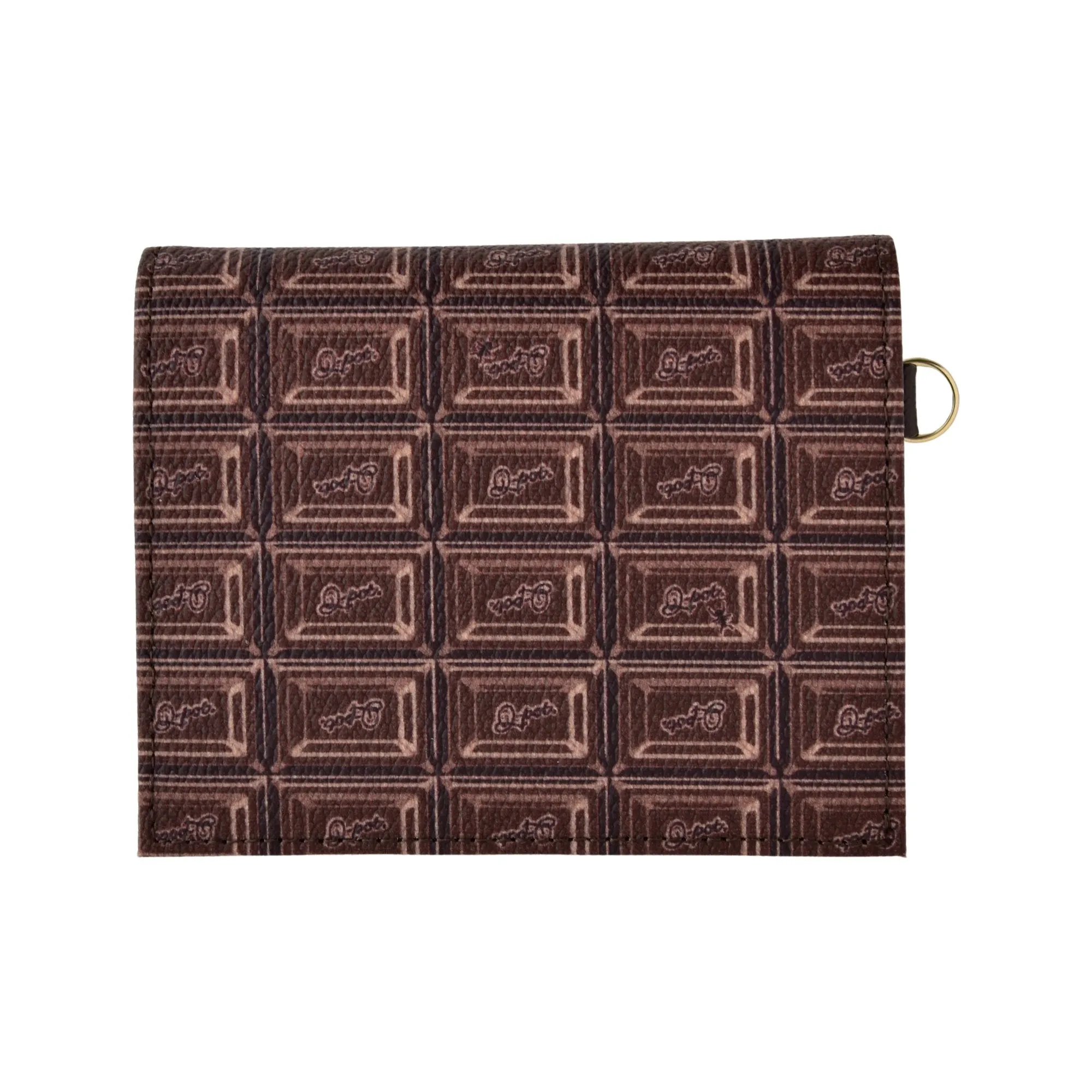 Bitter Chocolate Leather Flap Short Wallet【Japan Jewelry】