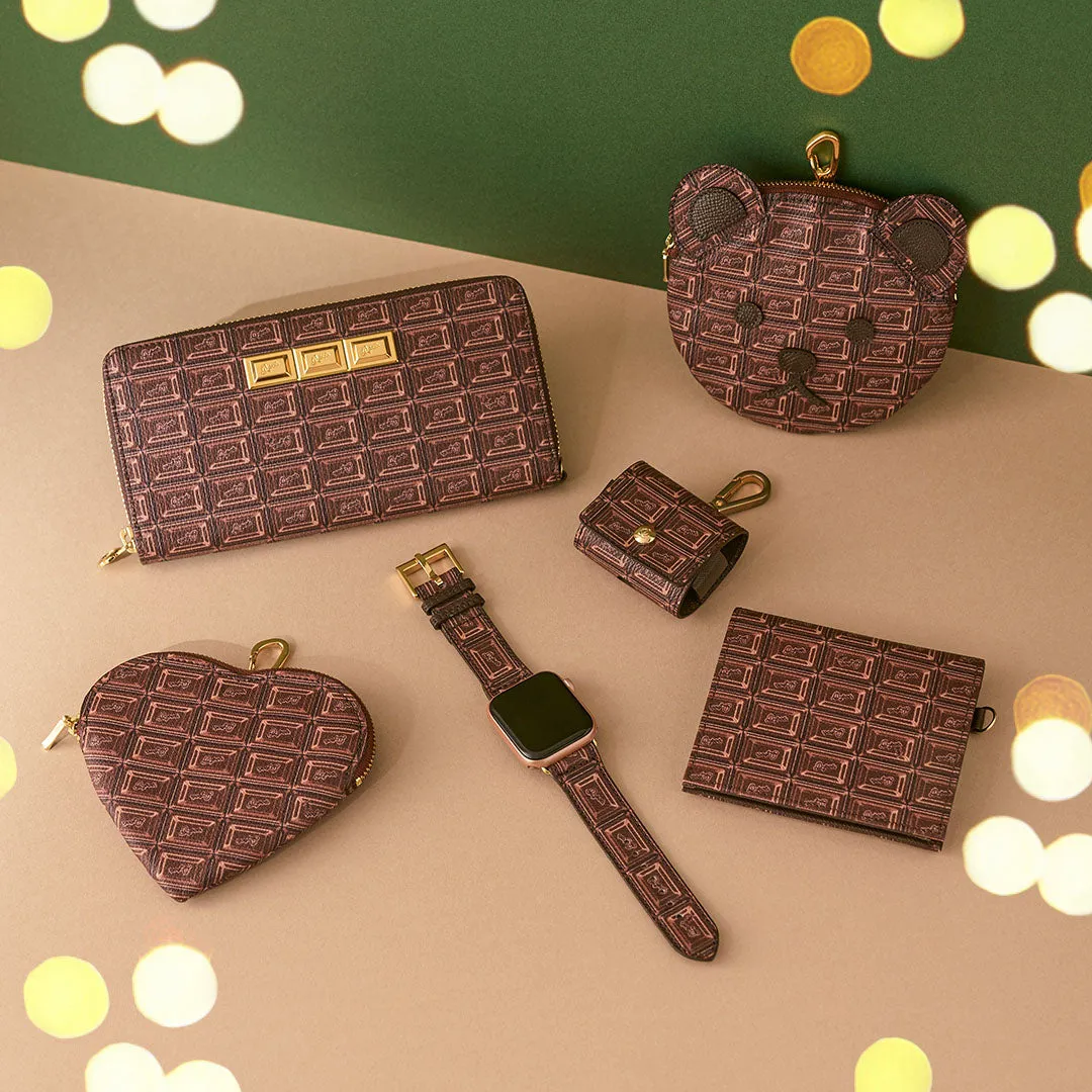 Bitter Chocolate Leather Flap Short Wallet【Japan Jewelry】