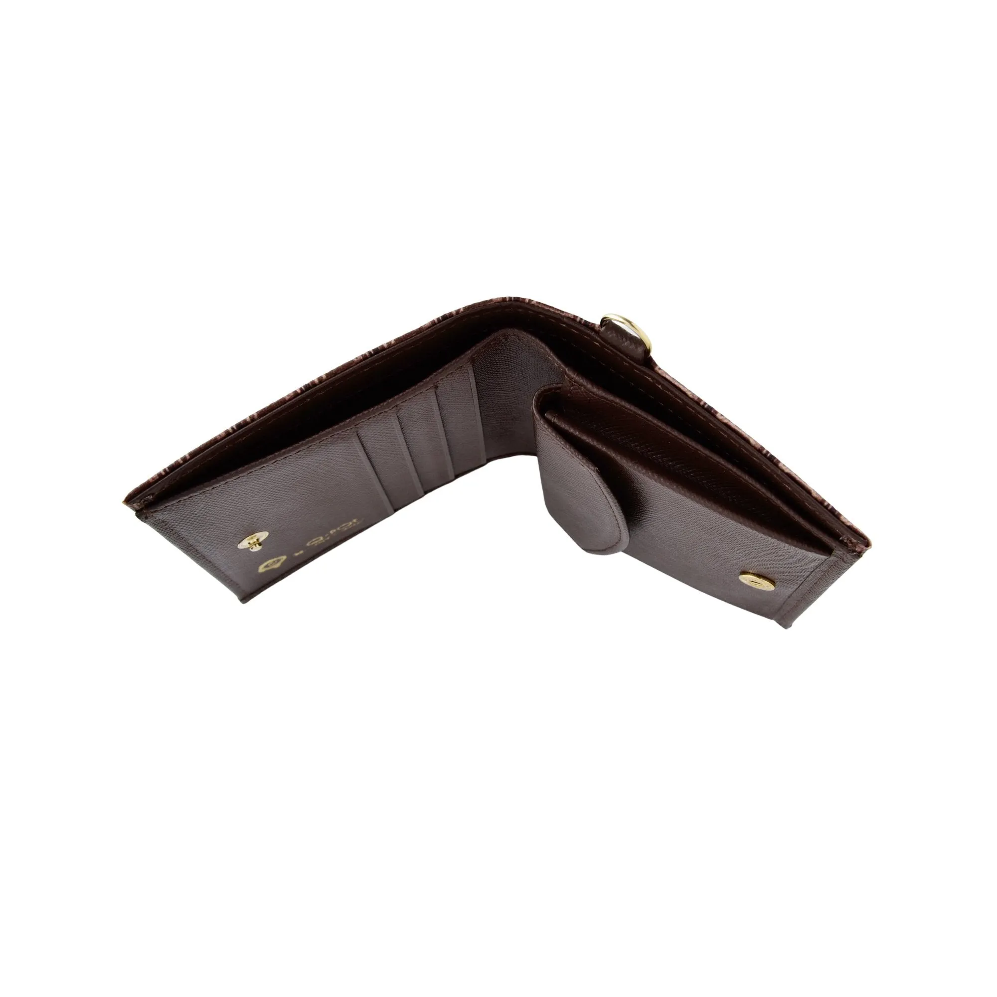 Bitter Chocolate Leather Flap Short Wallet【Japan Jewelry】