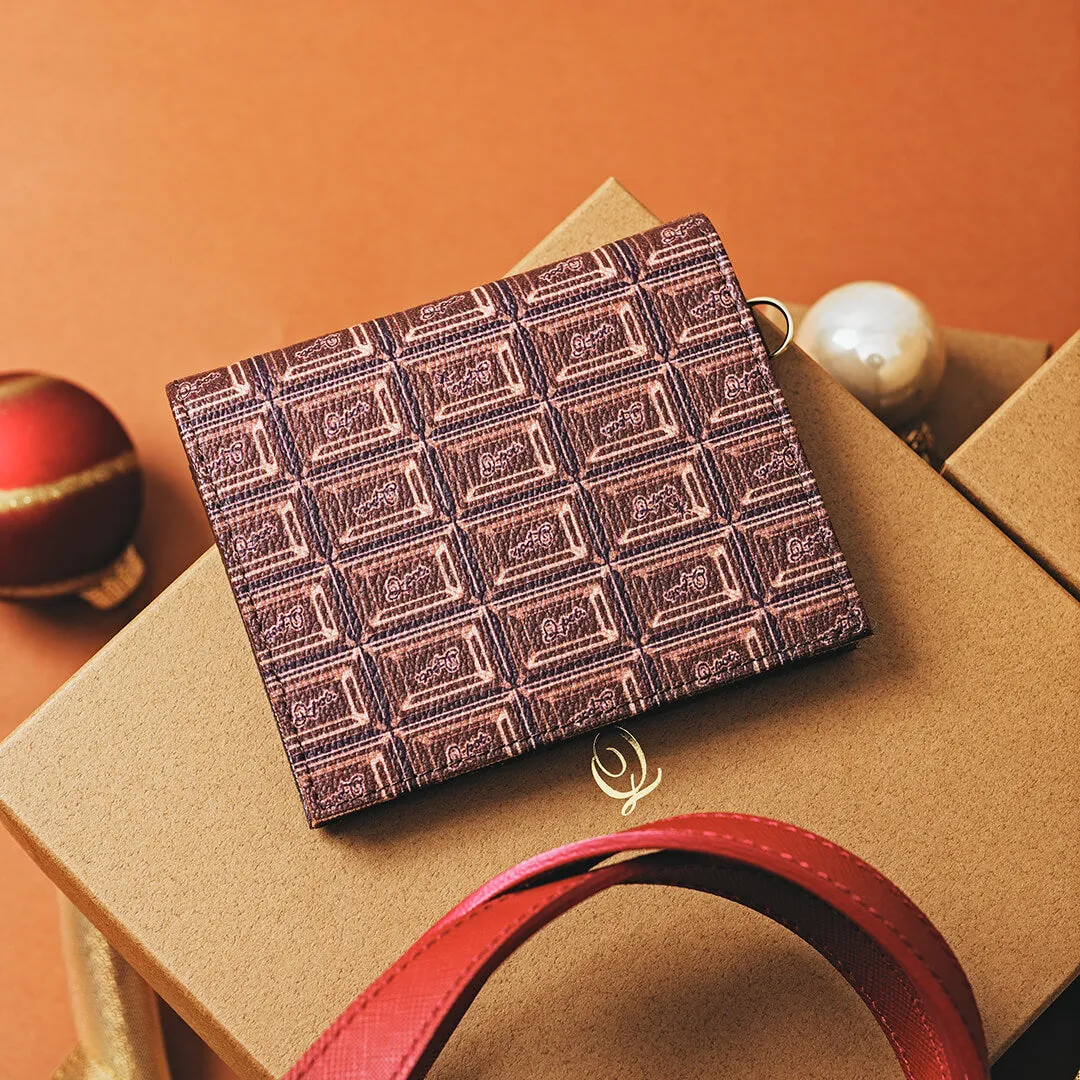 Bitter Chocolate Leather Flap Short Wallet【Japan Jewelry】