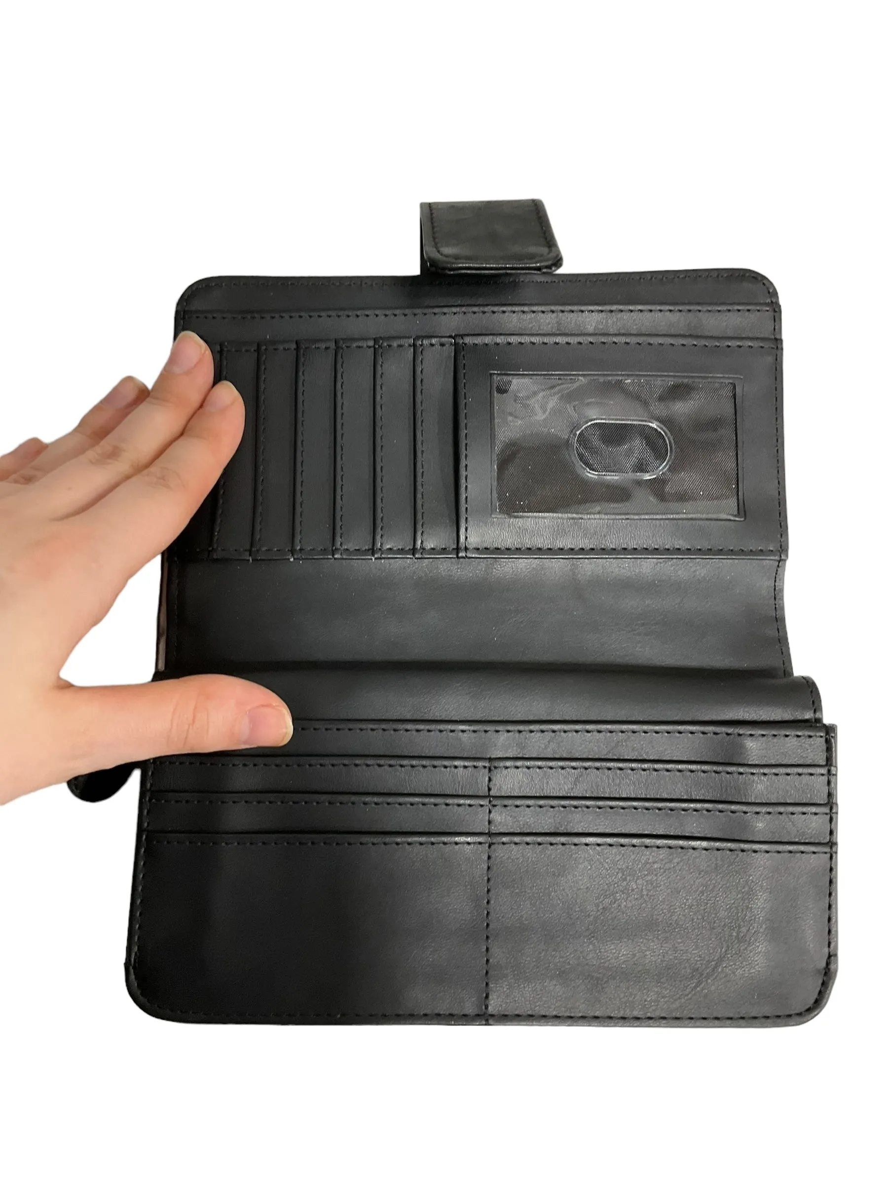 Black & Tan Wallet Leather Clothes Mentor, Size Medium