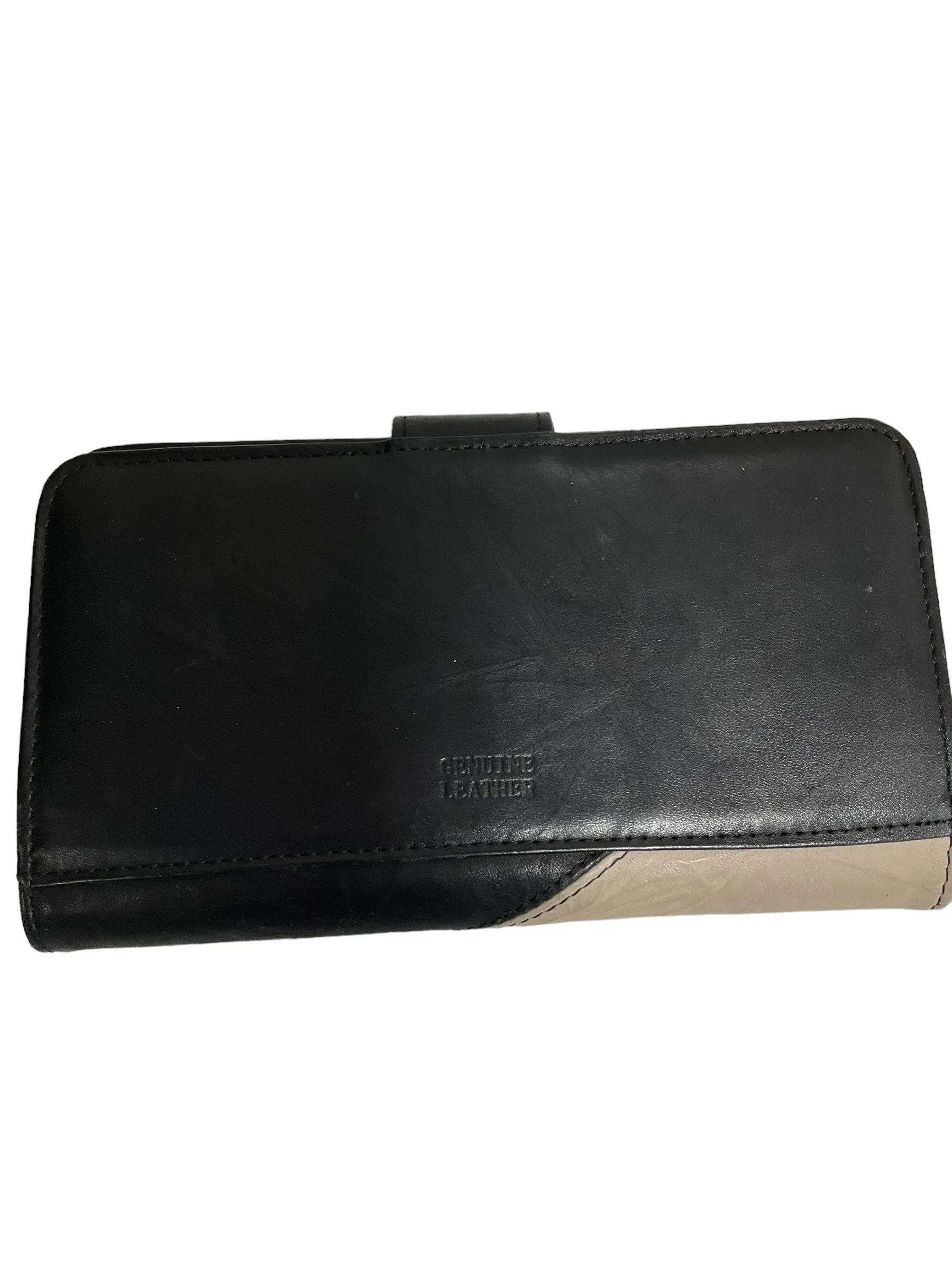 Black & Tan Wallet Leather Clothes Mentor, Size Medium