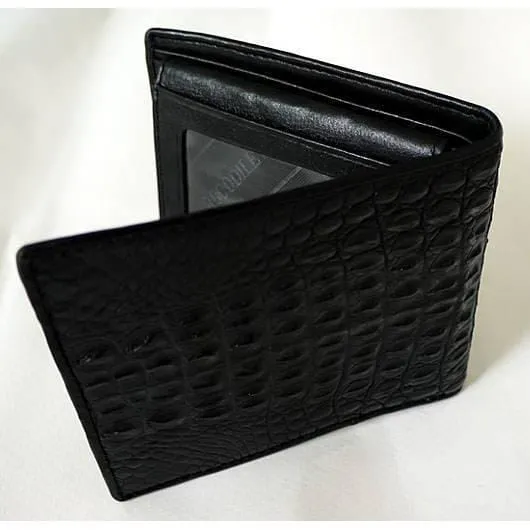 Black Hornback Crocodile Wallet