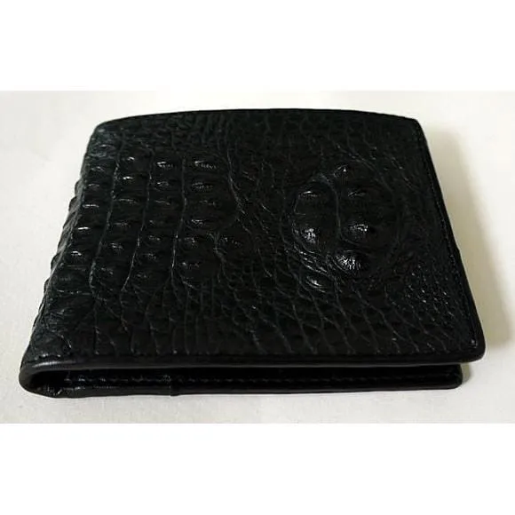 Black Hornback Crocodile Wallet