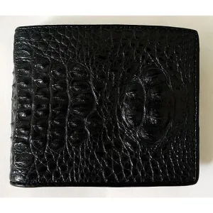 Black Hornback Crocodile Wallet