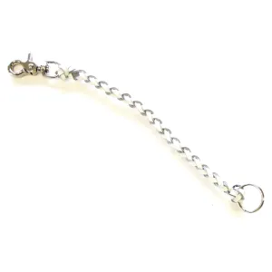 BLC-W  Braided Leather Key Chain- White