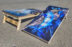 Blue Marlin Cornhole Boards by Jason Mathias