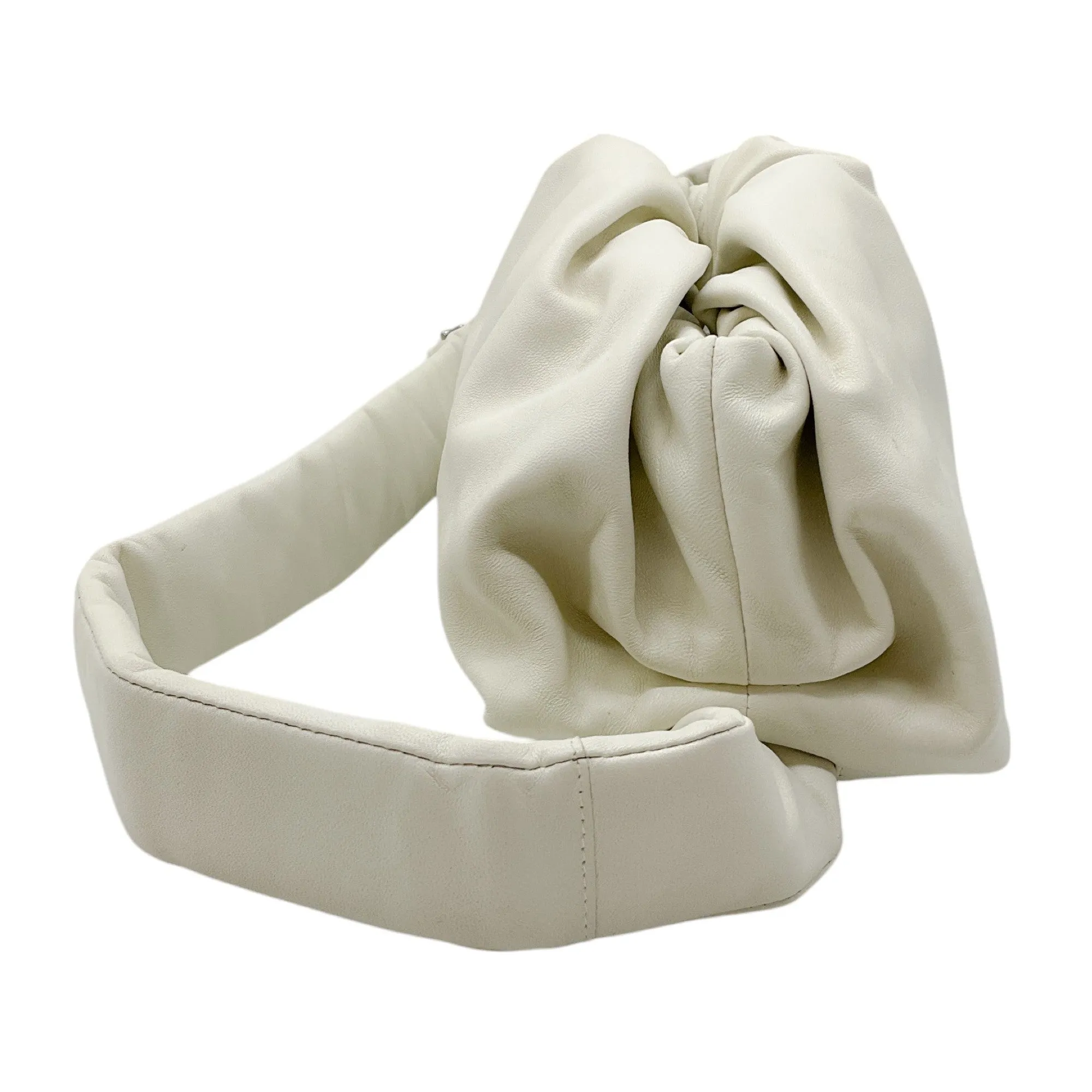 Bottega Veneta Ivory Leather Pouch Body Bag