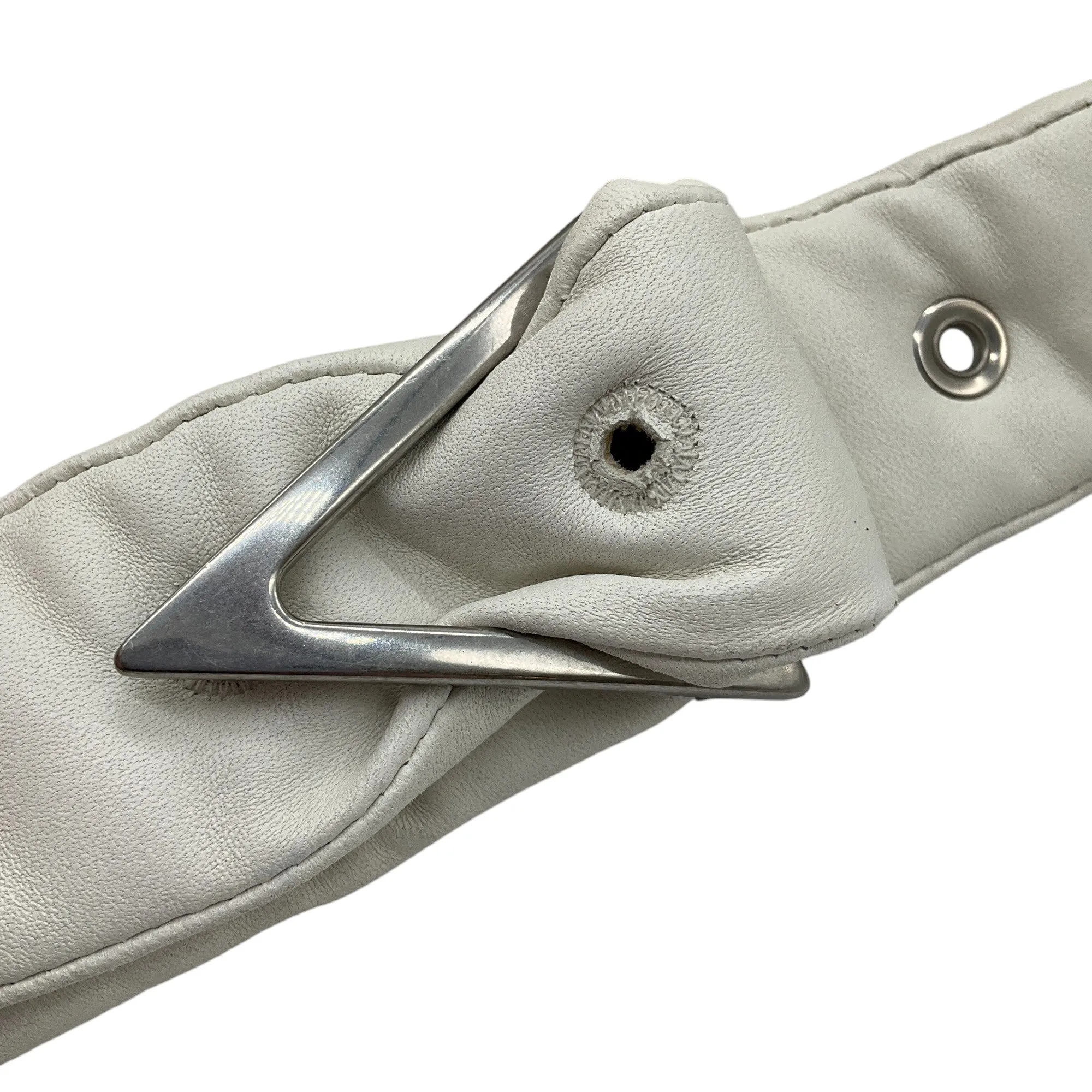 Bottega Veneta Ivory Leather Pouch Body Bag