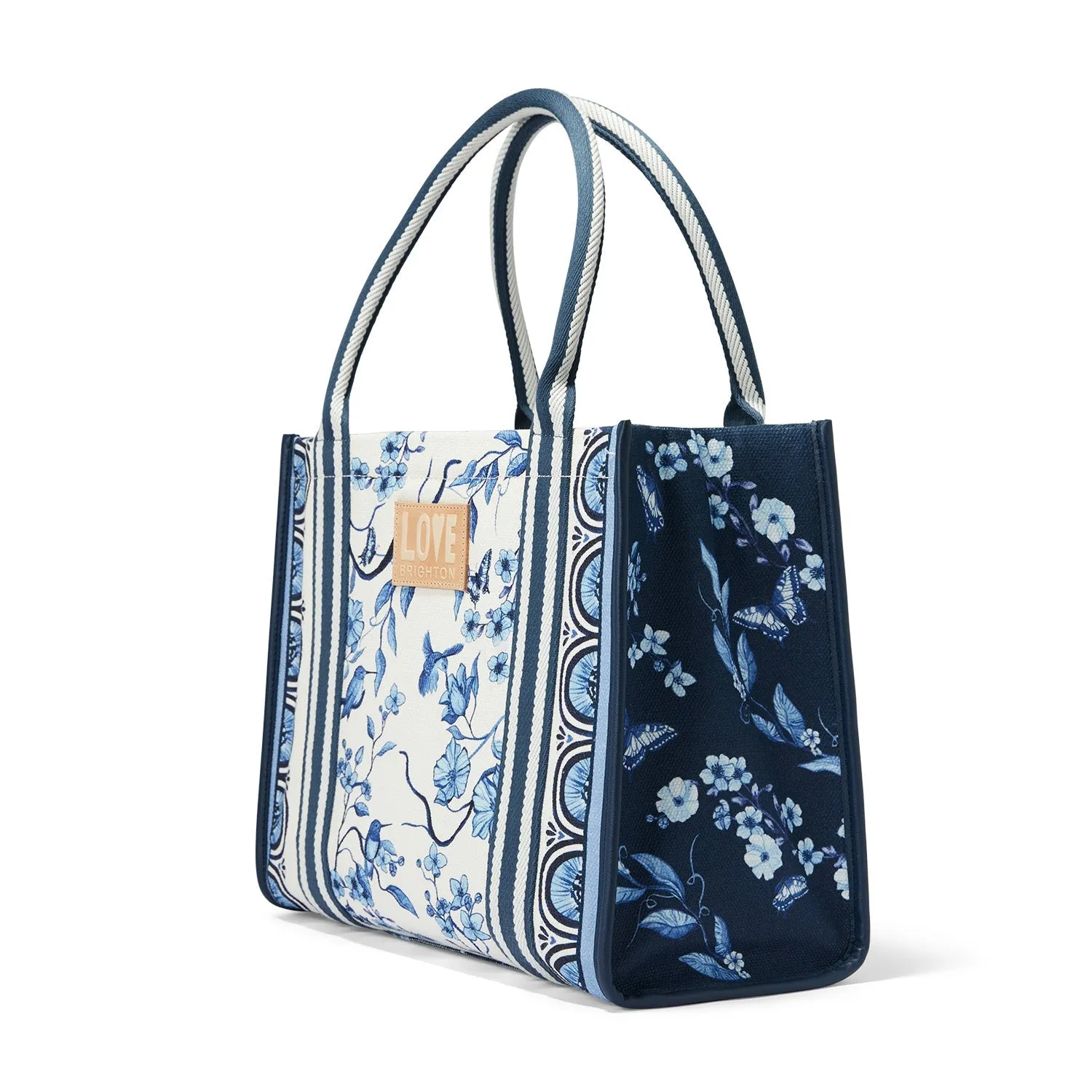 Brighton Indigo Song Bird Canvas Carryall