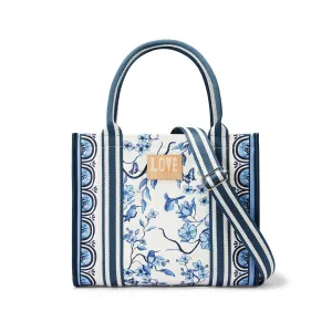 Brighton Indigo Song Bird Canvas Carryall