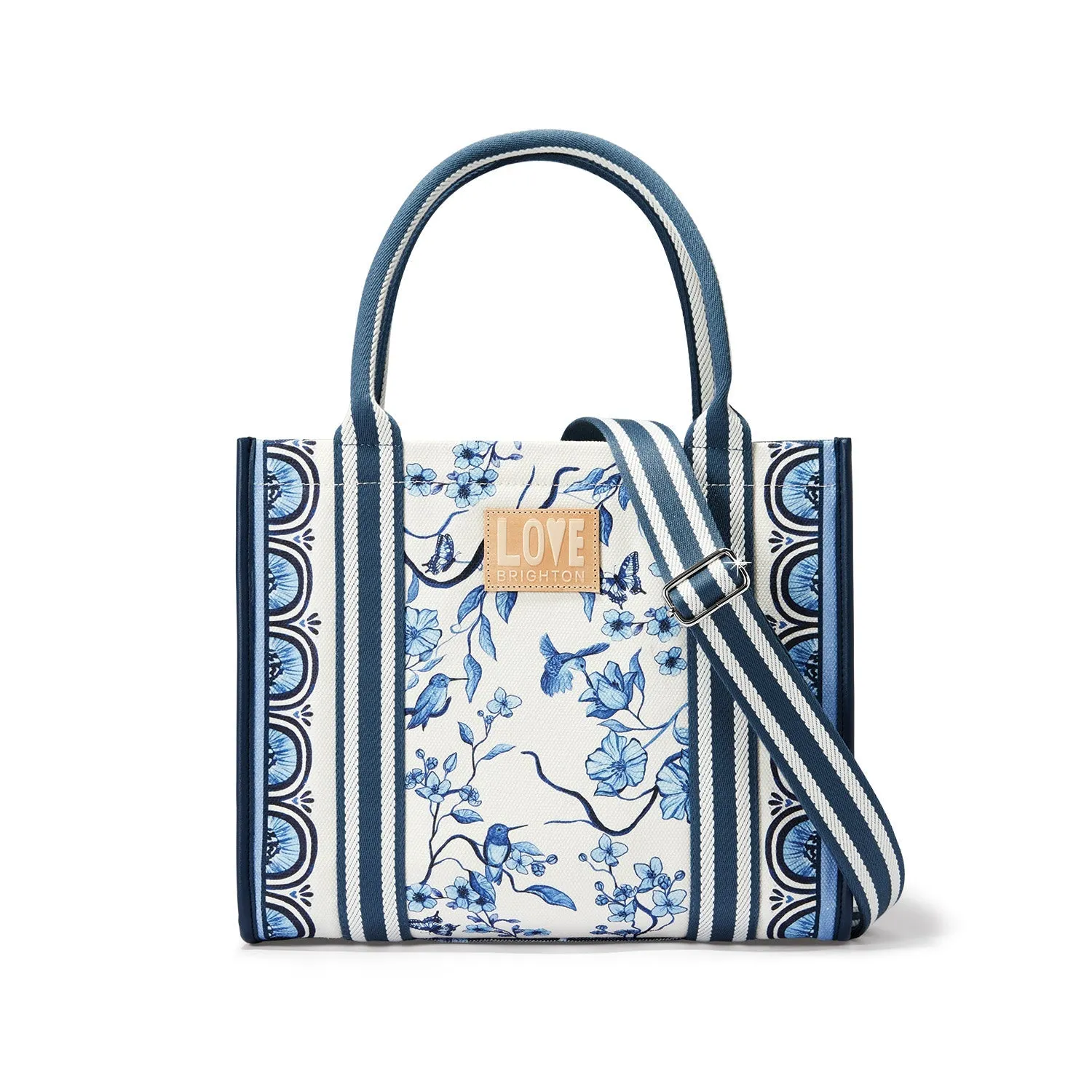 Brighton Indigo Song Bird Canvas Carryall