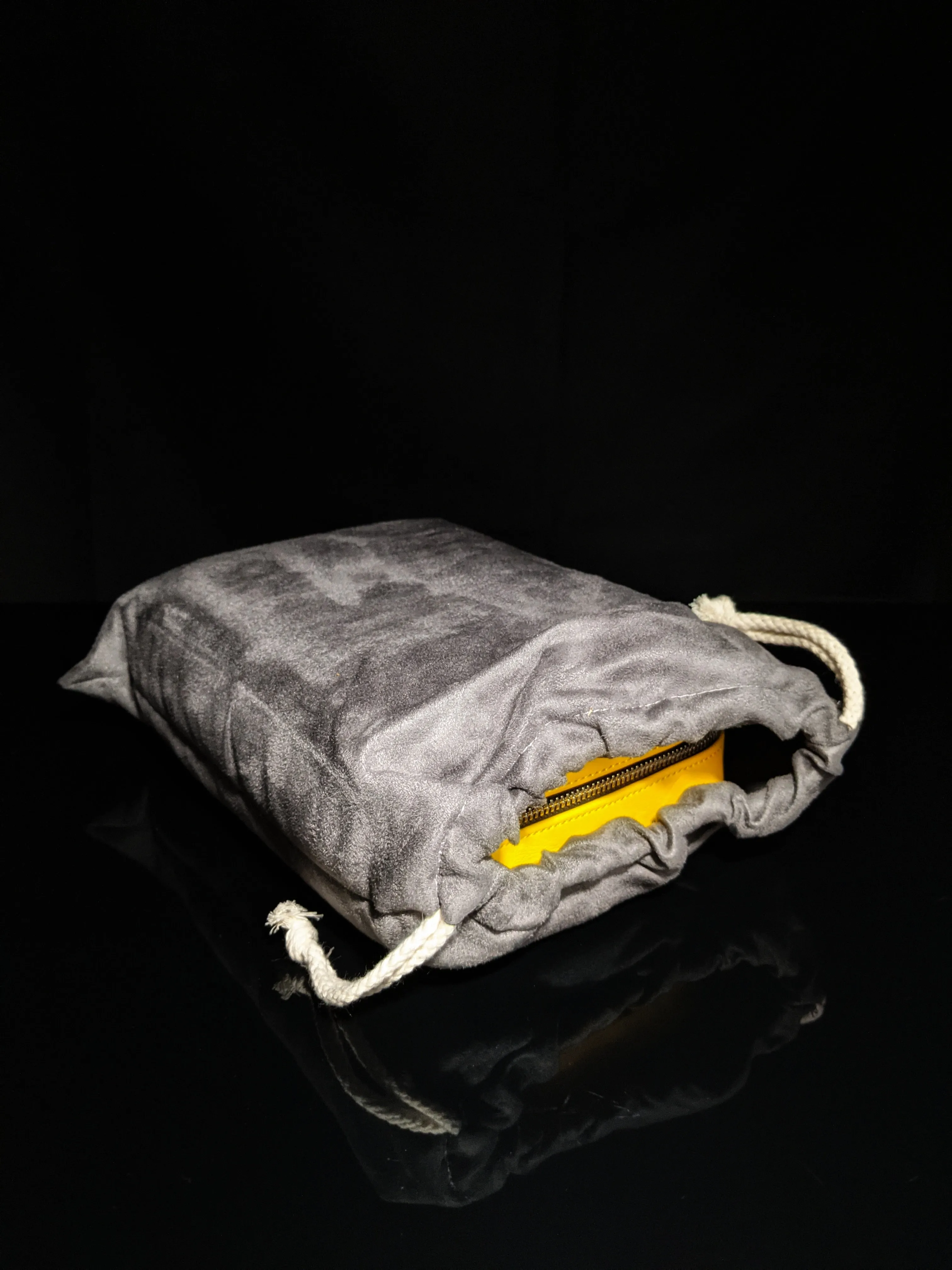 Brizard and Co Geniune Black Caiman Alligator and yellow leather
