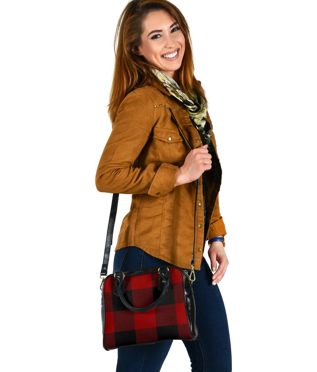 Buffalo Plaid Hand Bags Black With White or Red