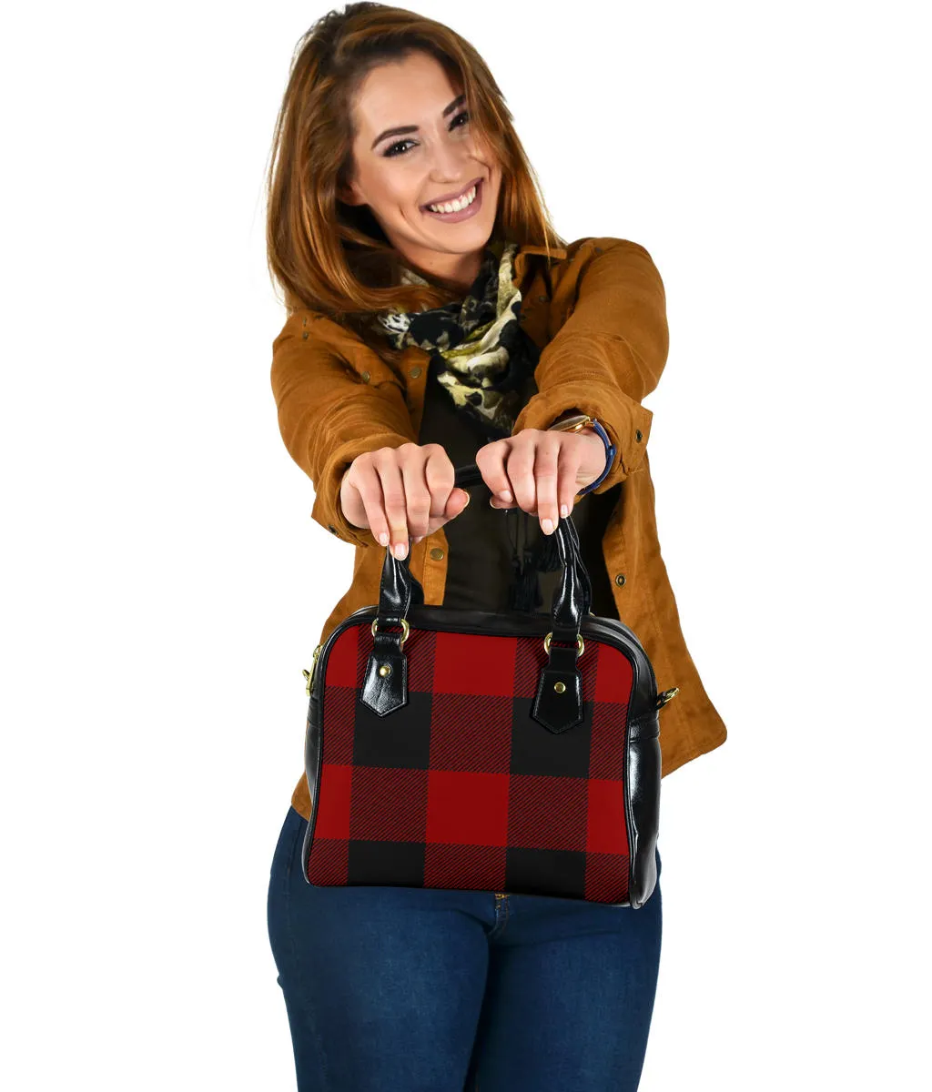 Buffalo Plaid Hand Bags Black With White or Red