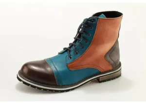 Casual Men Boots Mixed Colors British Martin Boots handmade bespoke leather Lace-up Men's Cow Ankle Boots Vintage shoese