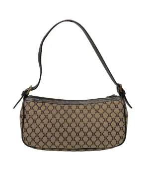 Celine Brown Logo Shoulder Bag