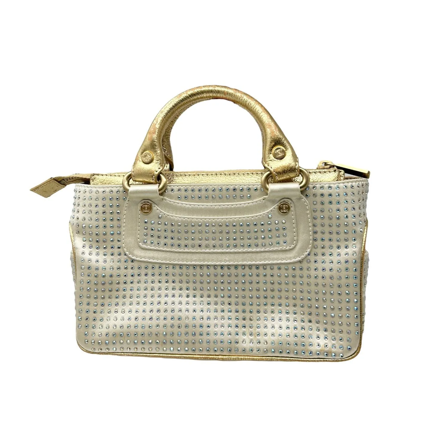 Celine Ivory Rhinestone Boogie Bag