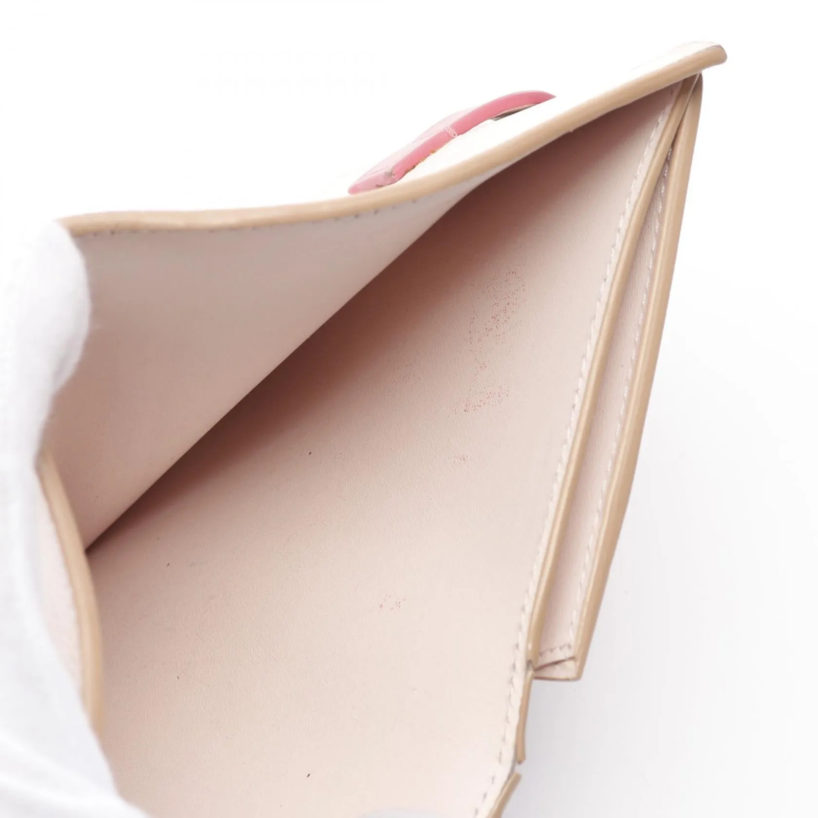 Celine Medium Strap Leather Wallet Pink