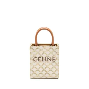 Celine Mini Vertical Caban Triomphe Canvas/Calfskin GHW