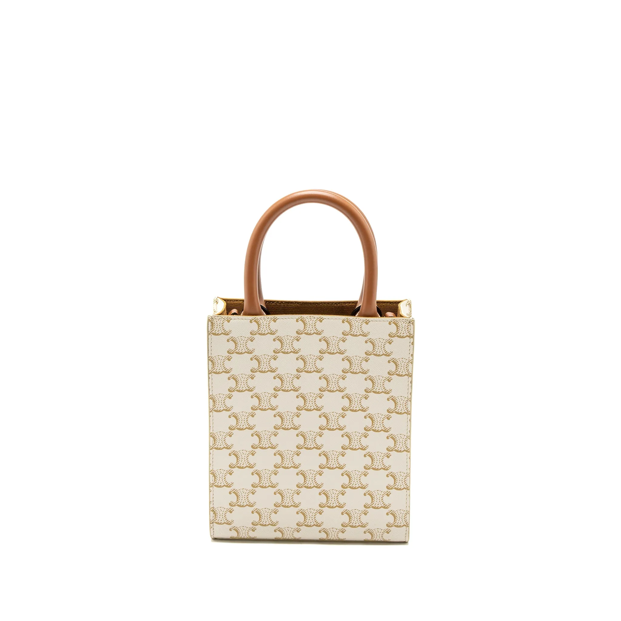 Celine Mini Vertical Caban Triomphe Canvas/Calfskin GHW