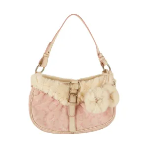 Celine Pink Fur Logo Bag