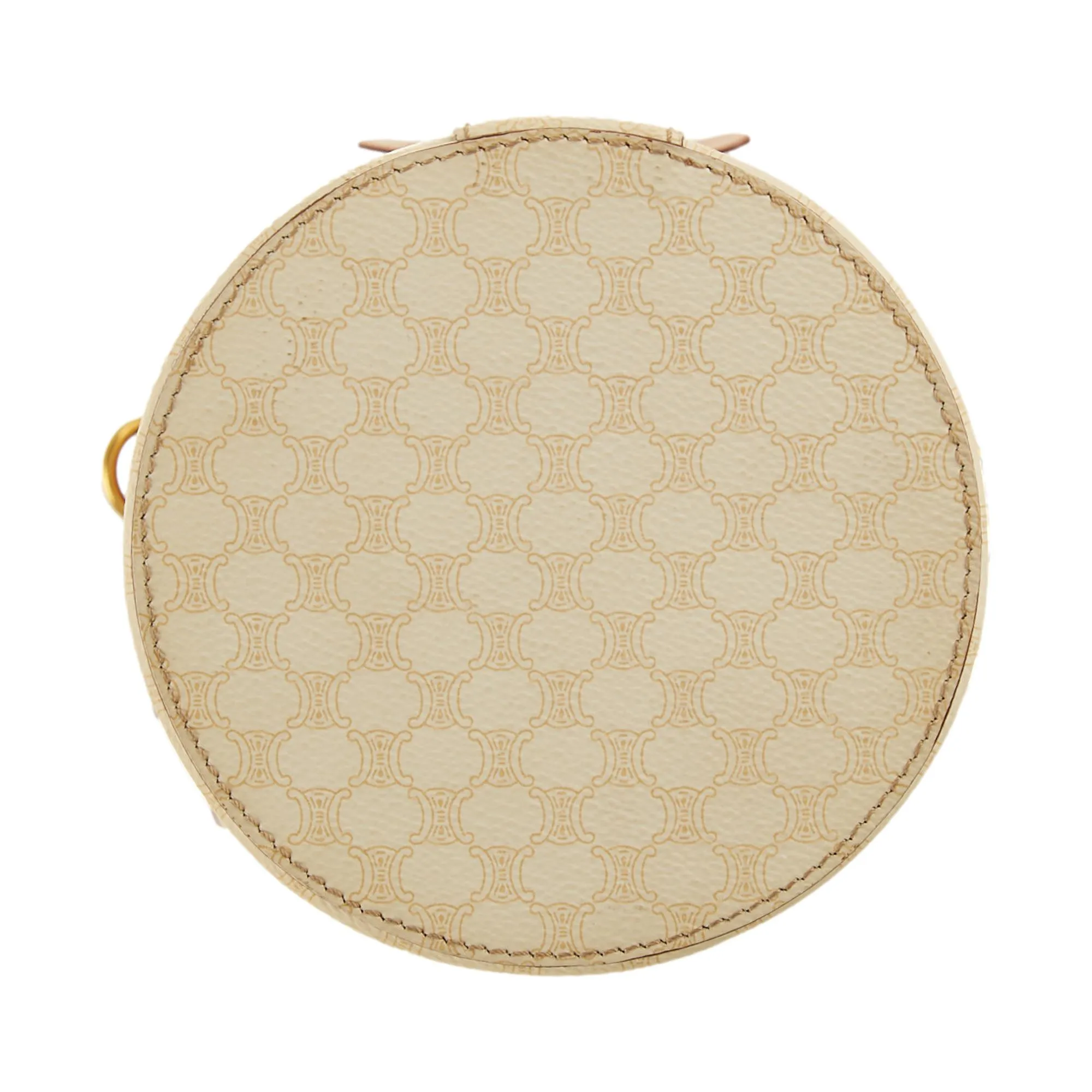 Celine White Logo Cylinder Bag