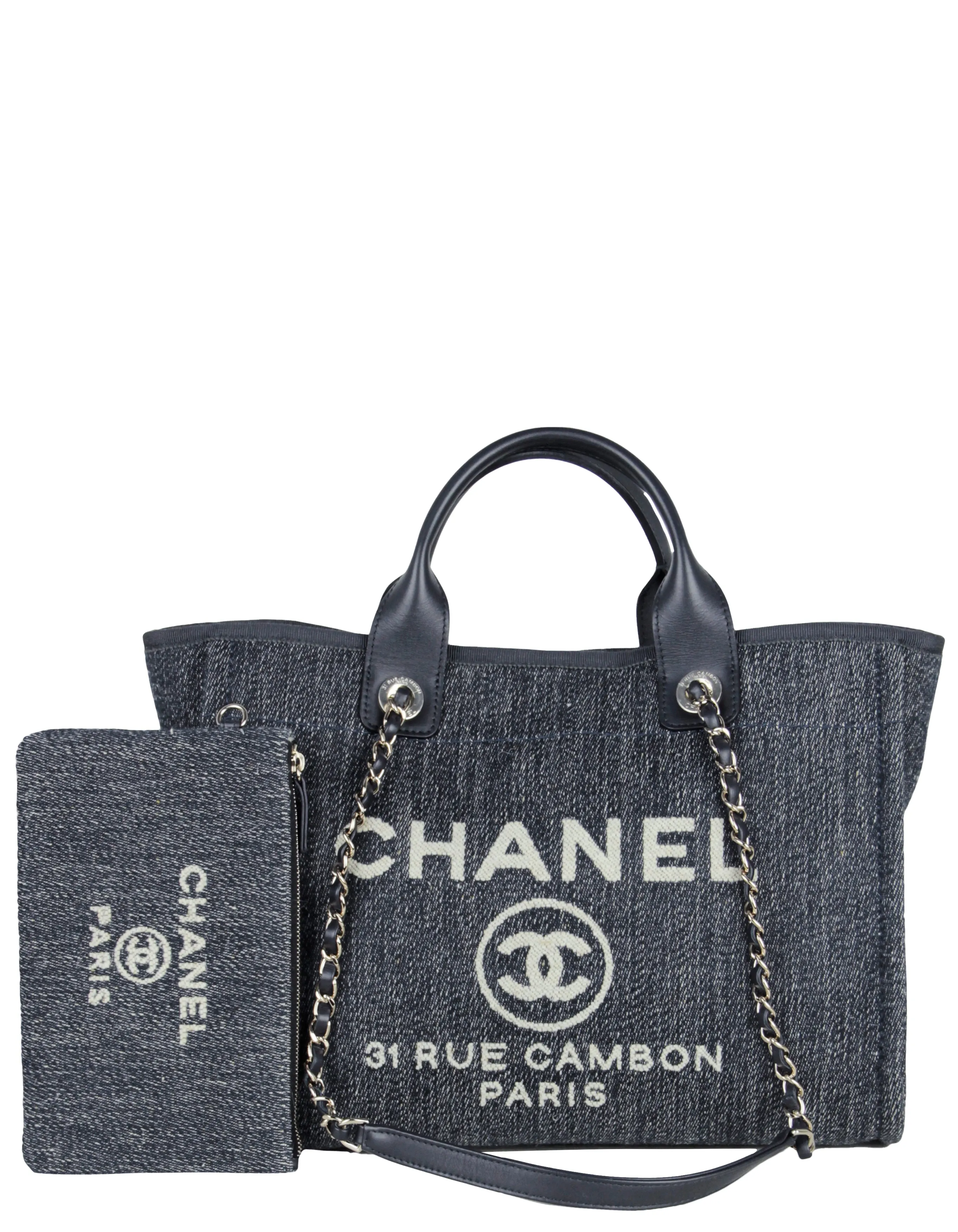 Chanel Mixed Fibers Small Deauville Tote Bag