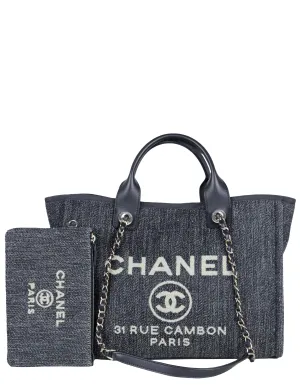 Chanel Mixed Fibers Small Deauville Tote Bag