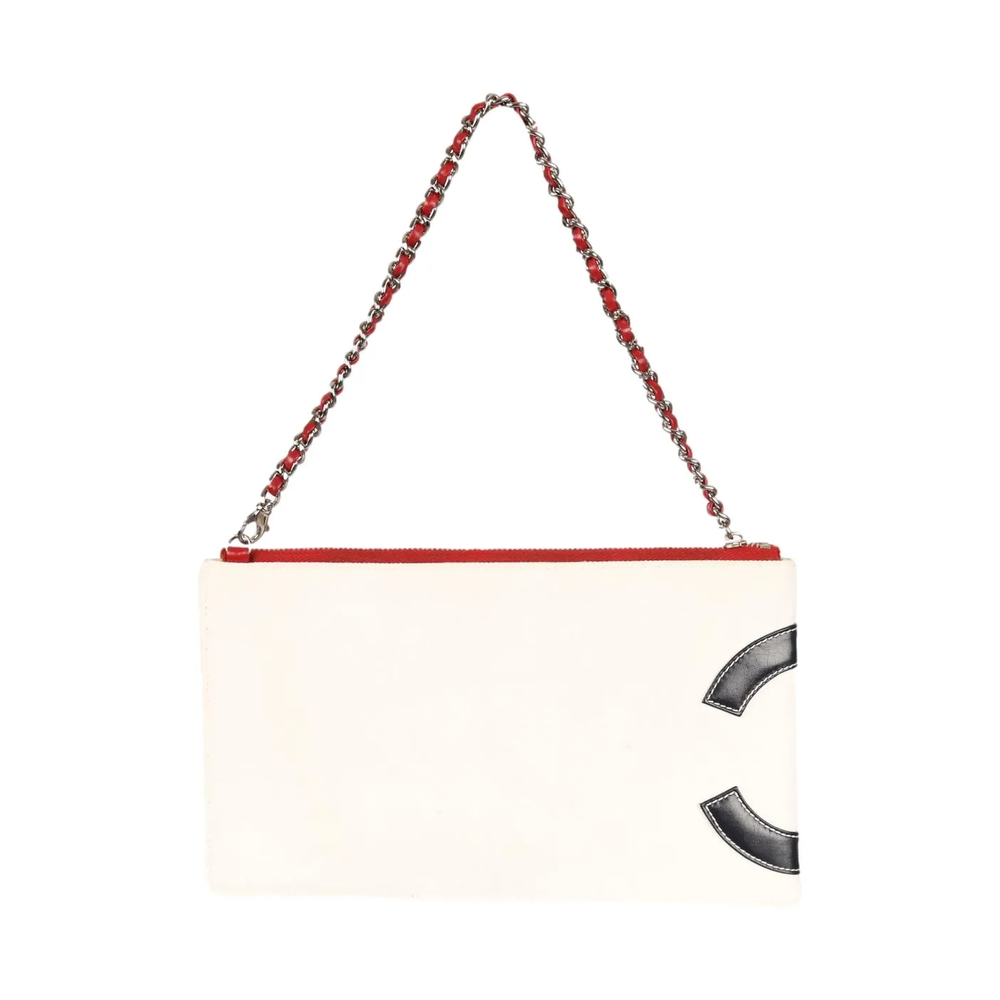 Chanel White Logo Shoulder Bag