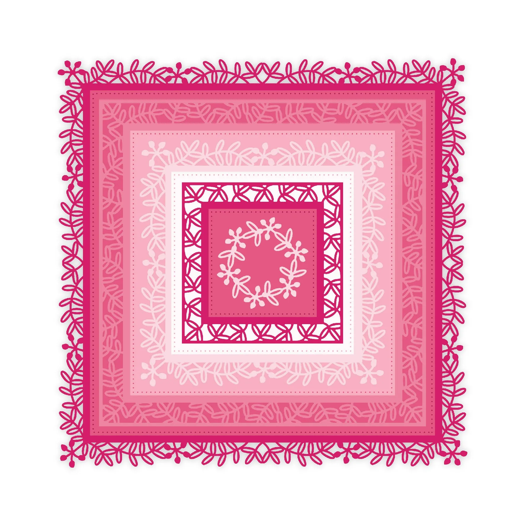Chloes Creative Cards Metal Die Set - 8X8 Leafy Lace