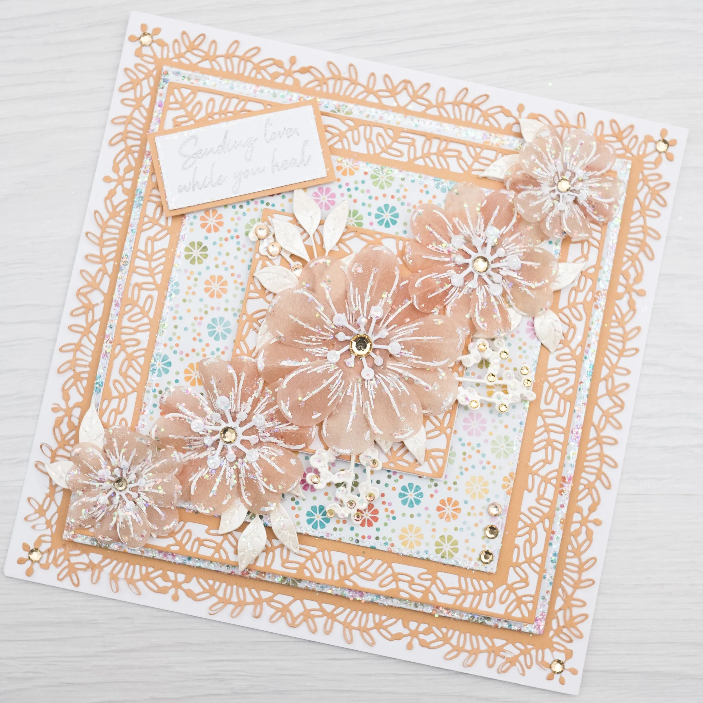 Chloes Creative Cards Metal Die Set - 8X8 Leafy Lace