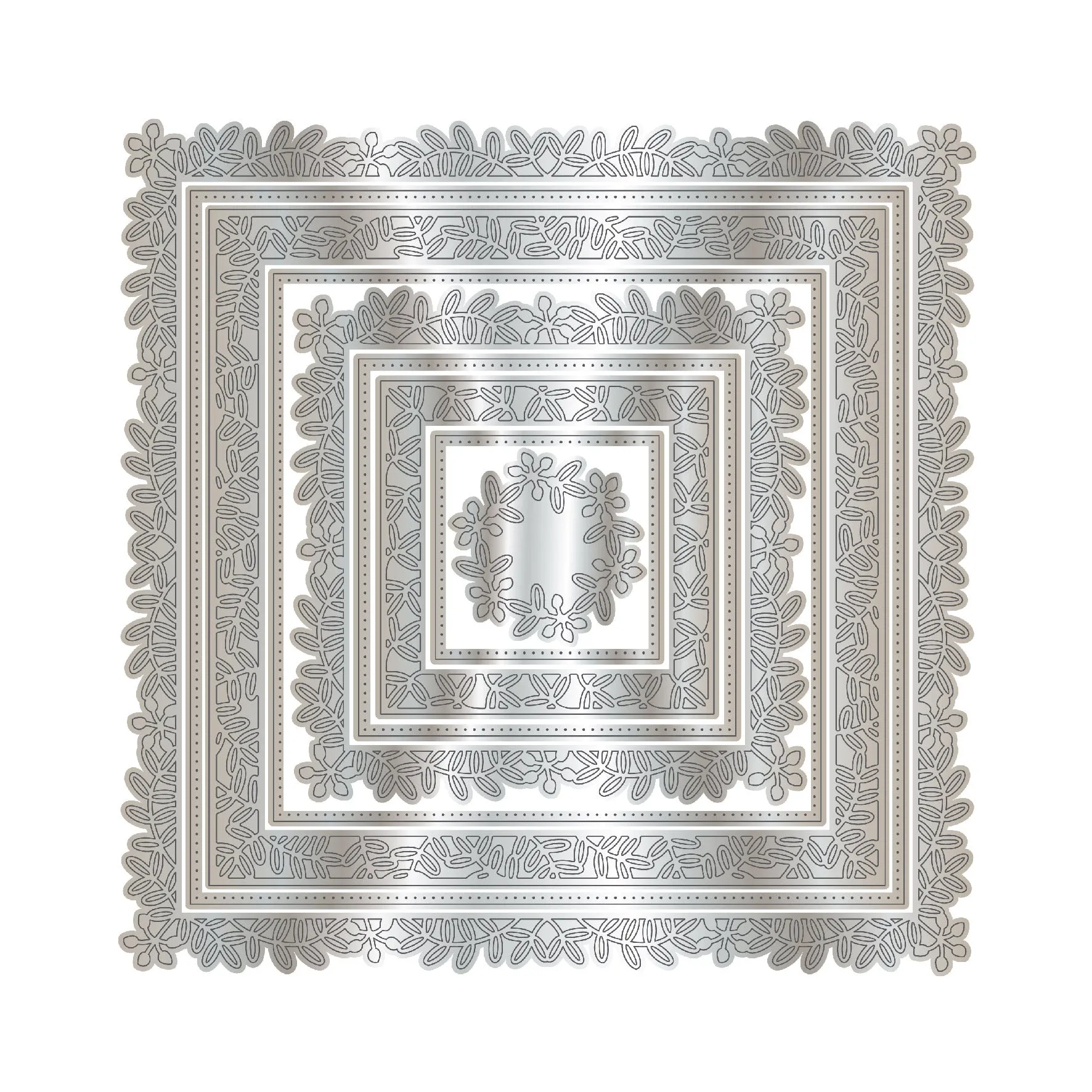 Chloes Creative Cards Metal Die Set - 8X8 Leafy Lace