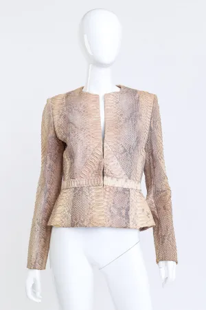 Collarless Python Jacket