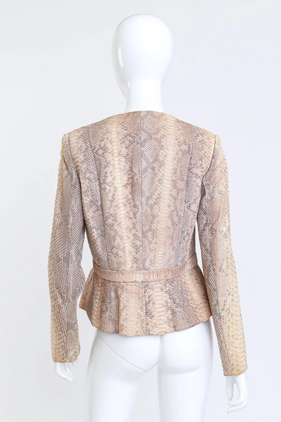 Collarless Python Jacket