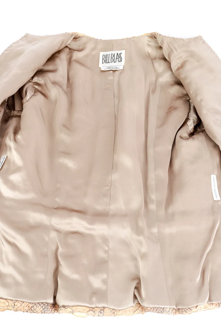 Collarless Python Jacket